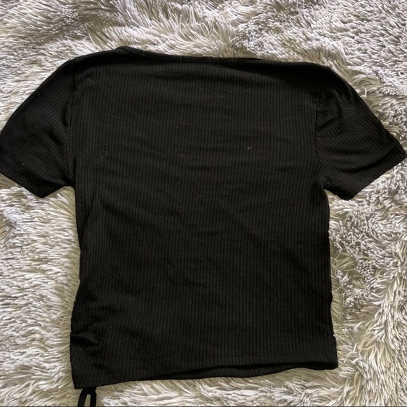 Forever 21 Black Wrap Top - Picture 2 of 2